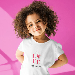 I Love Grandma Cute 2T to 5/6T Fine Jersey Toddler T-Shirt