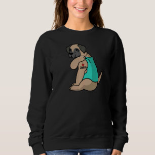 I Love Grandma Tattoo English Mastiff Grandmother Sweatshirt