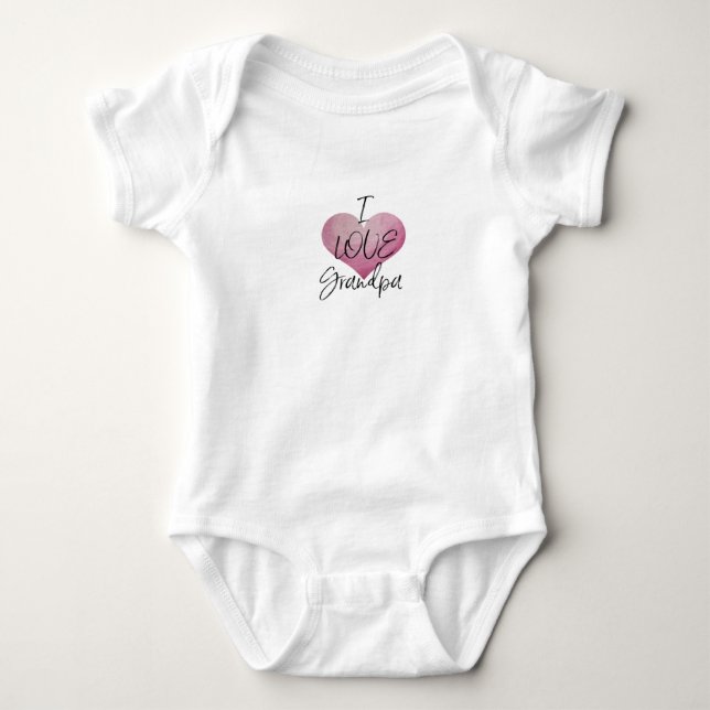 I LOVE GRANDPA baby one-piece Bodysuit (Front)