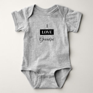 I LOVE GRANDPA one-piece Baby Bodysuit