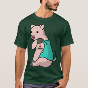 I Love Grandpa Tattoo Mini Pig Grandfather Pet  T-Shirt