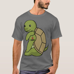 I Love Grandpa Tattoo Tortoise Grandfather Pet  T-Shirt