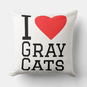 I love gray cats cushion