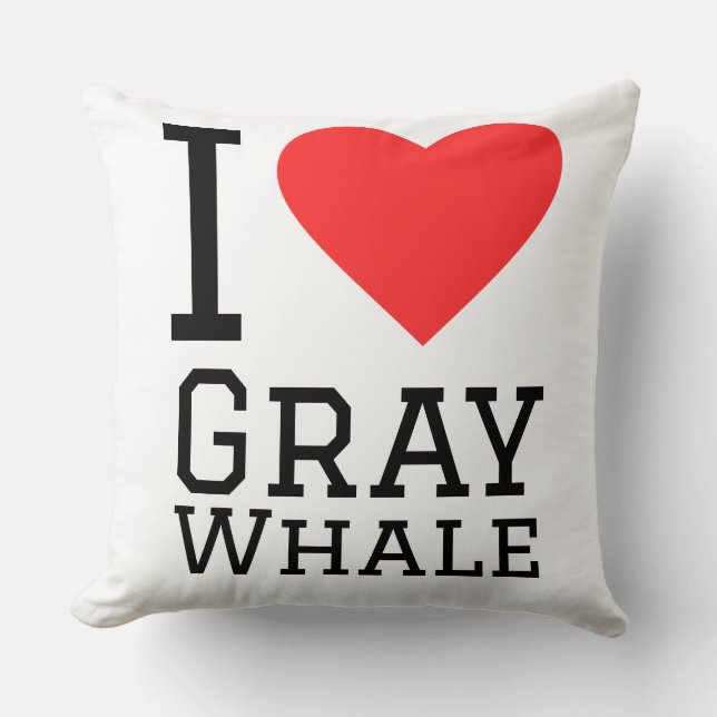 I love gray whale cushion (Front)