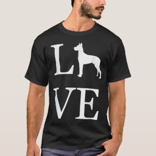 I Love Great Dane Dog Lover White Graphic Design P T-Shirt