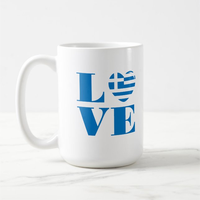 I love Greece Coffee Mug (Left)