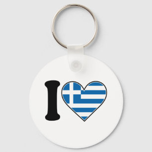 I Love Greece Key Ring