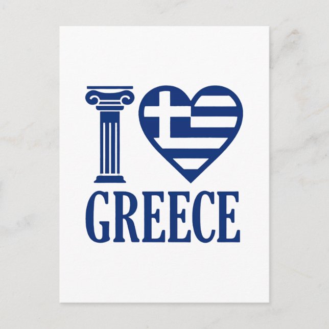 I love Greece Postcard (Front)
