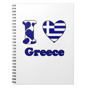 I love Greece Spiral Notebook