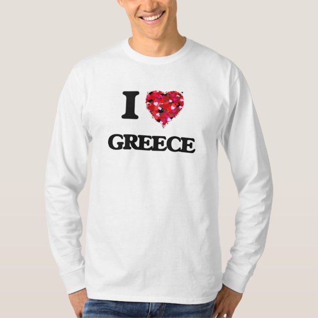 I Love Greece T-Shirt (Front)