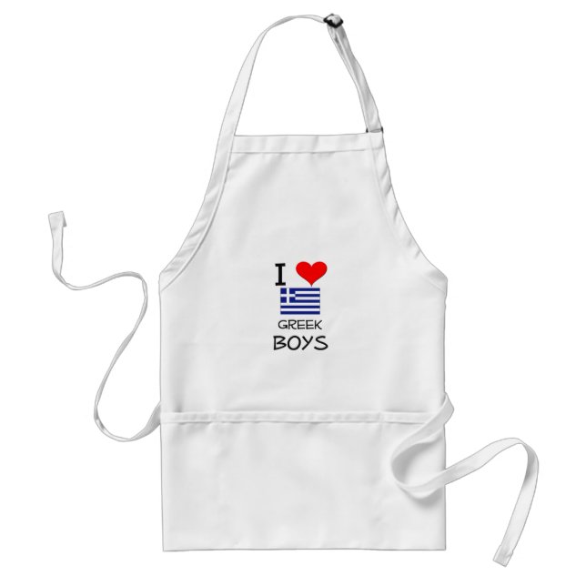 I Love Greek Boys Standard Apron (Front)