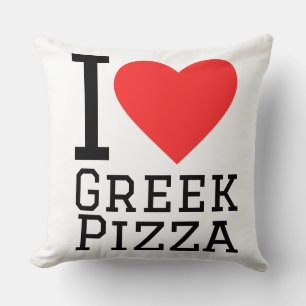 I love Greek pizza Cushion