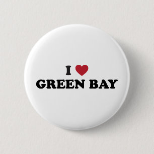 I Love Green Bay Wisconsin 6 Cm Round Badge