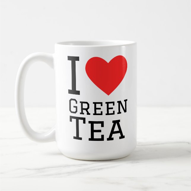 I love green tea coffee mug (Left)