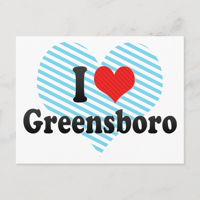 I Love Greensboro Postcard (Front)