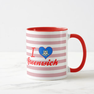 I Love Greenwich, Connecticut Mug