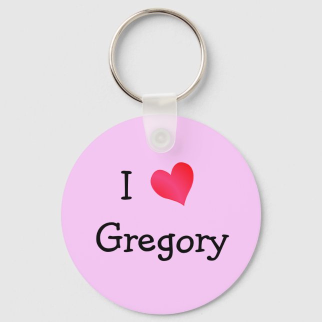 I Love Gregory Key Ring (Front)