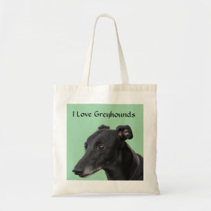 I Love Greyhounds Canvas Budget Tote Bag