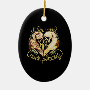 I love greyhounds cute 45 MPH Couch potatoes Ceramic Tree Decoration