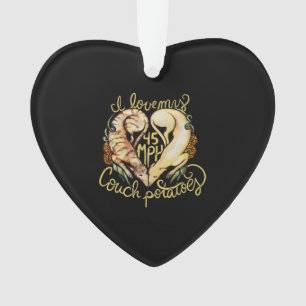 I love greyhounds cute 45 MPH Couch potatoes Ornament