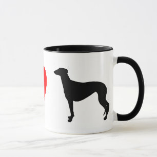 I Love Greyhounds Mug