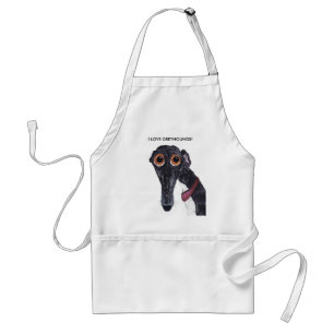 I LOVE GREYHOUNDS! STANDARD APRON