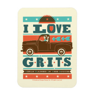 I Love Grits Magnet