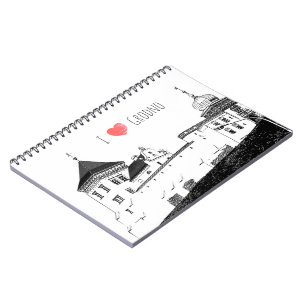 I Love Grodno Belarus Architecture Sketch Castle Notebook
