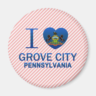 I Love Grove City, PA Magnet