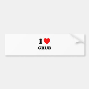 I Love Grub Bumper Sticker