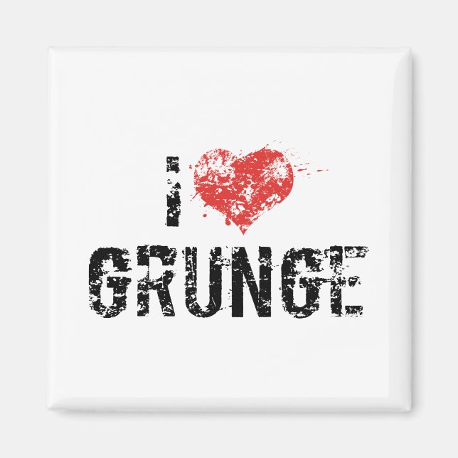 I Love Grunge Magnet (Front)