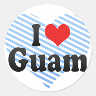 I Love Guam Classic Round Sticker