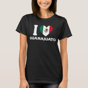 I Love Guanajuato Heart Mexico Flag T-Shirt