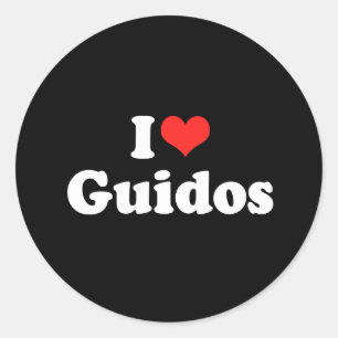 I Love Guidos Classic Round Sticker