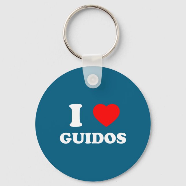 I Love Guidos Funny Italian American Quote  Key Ring (Front)