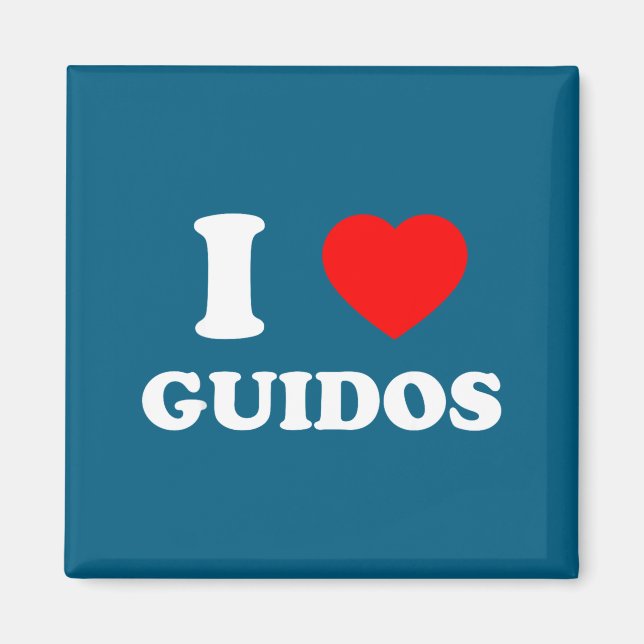 I Love Guidos Funny Italian American Quote  Magnet (Front)