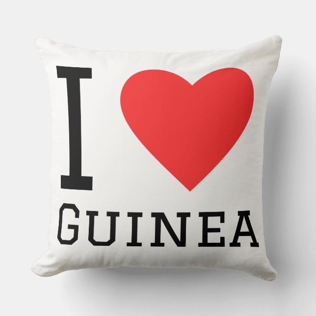 I love Guinea  Cushion (Front)