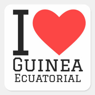 I love Guinea Ecuatorial Square Sticker