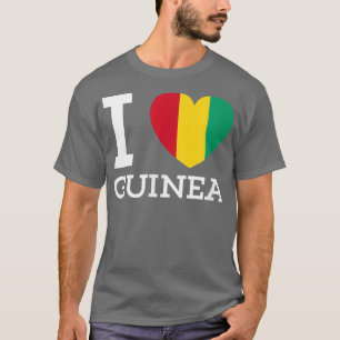 I Love GUINEA Flag Heart special T  for Guinea Lov T-Shirt