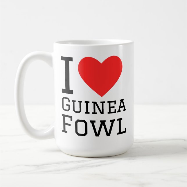 I love Guinea fowl Coffee Mug (Left)