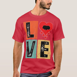 I Love Guinea Pig Animal Lover Valentine's Day Gui T-Shirt