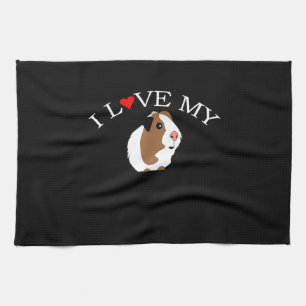 I Love Guinea Pig   Guinea Pig Lovers Tea Towel