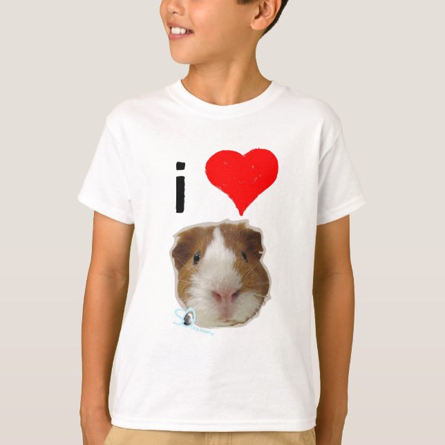I Love Guinea Pigs by So SqueaKy T-Shirt (Front)