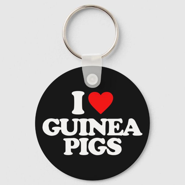 I LOVE GUINEA PIGS KEY RING (Front)