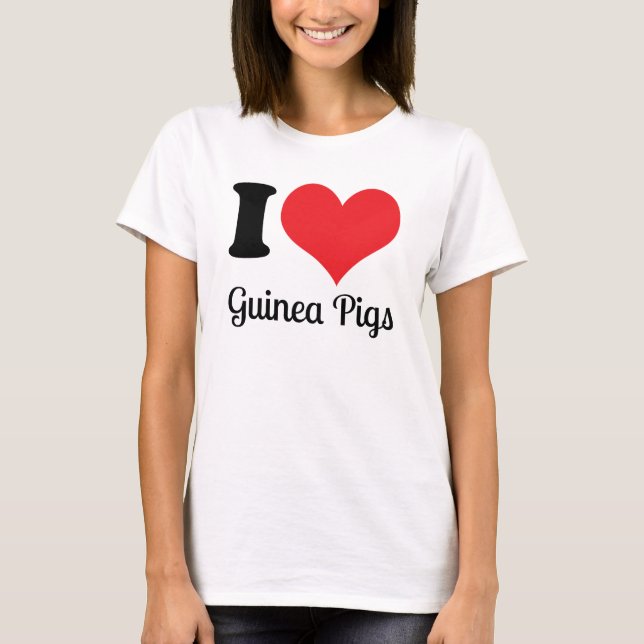 I Love Guinea Pigs Shirt (Front)