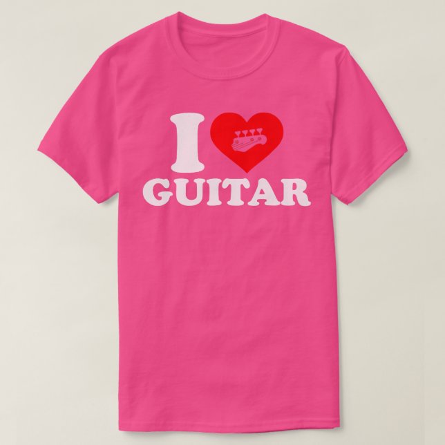 I love guitar Funny Bass Guitar646 T-Shirt (Design Front)