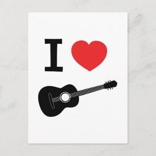 I love guitar postcard