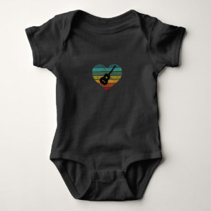 I Love Guitarists With Acoustic Guitar Baby Bodysuit