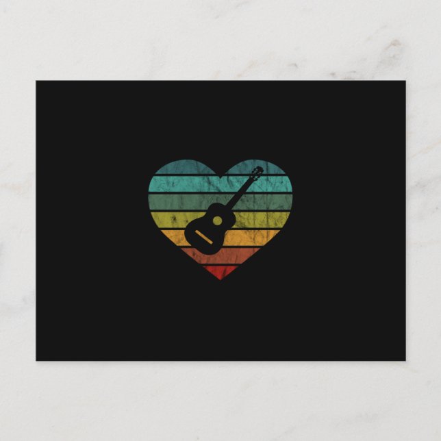 I Love Guitarists With Acoustic Guitar Postcard (Front)