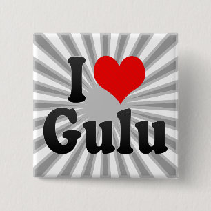 I Love Gulu, Uganda 15 Cm Square Badge